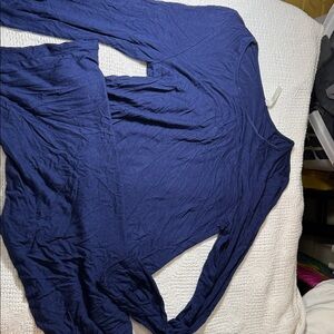 Lyss Loo Navy Blue Casual Top